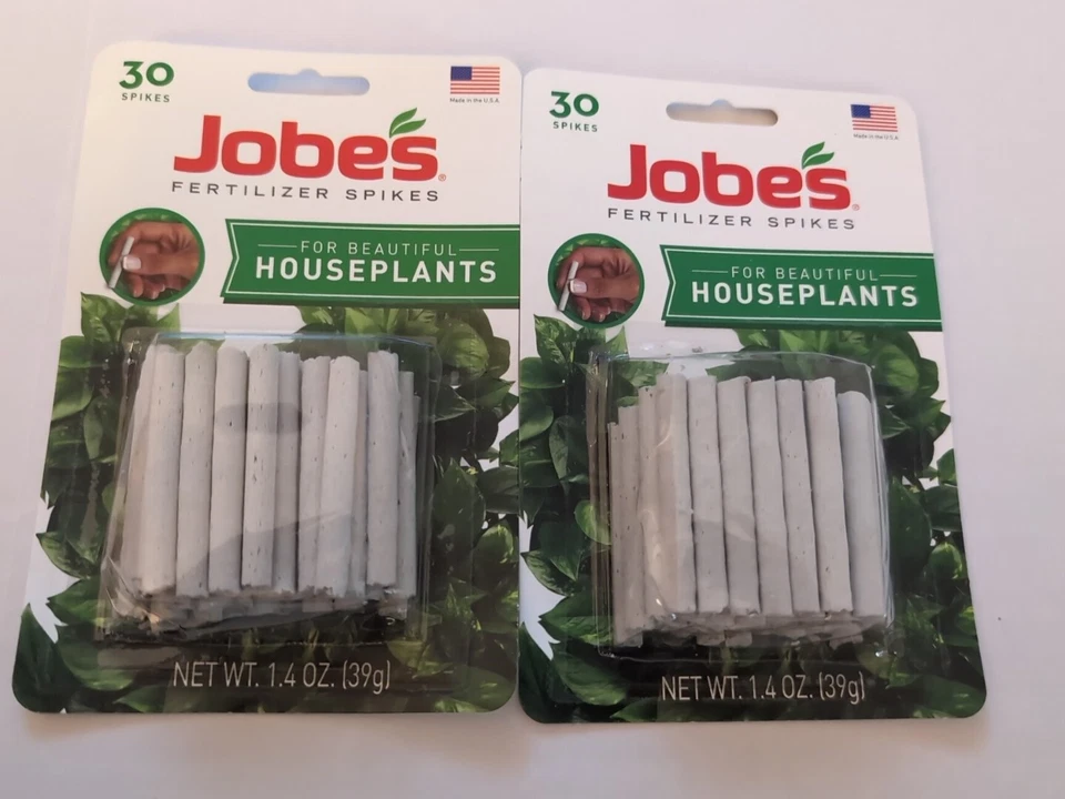 2 PAQUETES Picos de Fertilizante Jobe’s para Hermosas Plantas de Interior 60 Total Hecho en EE. UU. Foto 1 de 1