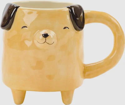 Taza para perro de pie - adorable loza 18 OZ pintada a mano (MERCANCÍA NUEVA) Foto 1 de 4