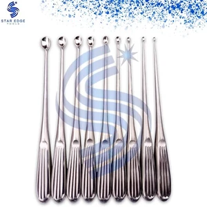 set of 9 Volkmann bone curette orthopedic surgical instruments - Picture 1 of 2