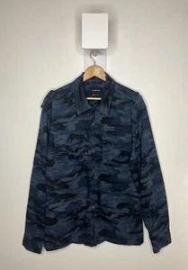 Men’s Firetrap Large Blue Camo Jacket - Picture 1 of 8