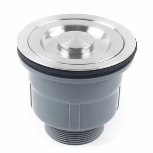 Fregadero de cocina oculto cuadrado interior/exterior y drenaje plegable grifo colador acero inoxidable - Imagen 1 de 17