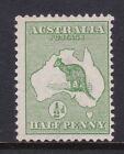 1913 1/2d Green Kangaroo, 1st crown over A wmk, Fine Mint UnHinged