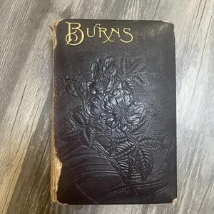 Rare Antique 1888 Poetical Works Of Robert Burns Leather Book VTG Notes & Memoir - Imagen 1 de 15