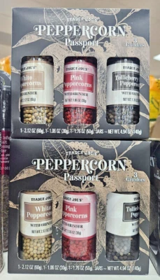 Trader Joe’s 3 Grinders Peppercorn Passport 4.94oz 140g (2 Boxes) - Image 1 of 2