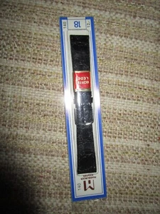 TOPLINE Lederband schwarz 18 mm von Marburger, Schließe silber ,Krokonarbe - Bild 1 von 7