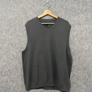 Structure Sweater Vest Men’s Sz XL Gray Knit V-Neck Classic Pullover - Picture 1 of 6