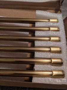 6 Pack 12 Inch Hole Centers Champagne Bronze Solid Cabinet Pulls Drawer Handles - Picture 1 of 8