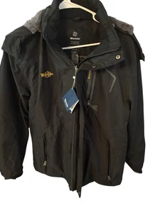 Herren Größe Small WANTDO Winter/Skijacke Neu mit Etikett abnehmbare Mütze. graues Fellfutter schön - Bild 1 von 4