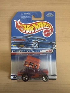 Hot Wheels 1998 First Editions #2 Slideout Sprint Car Purple Orange #640 S45 - Picture 1 of 2