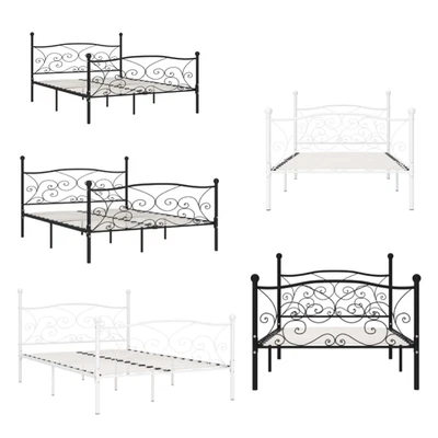 Bettgestell Einzelbett Bettgestell Singlebett Gästebett mit Lattenrost Metall - Bild 1 von 4