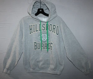 Hillsboro Burros Size Small Hoodie Gray Pullover Kangaroo Pockets Gildan School - Picture 1 of 15