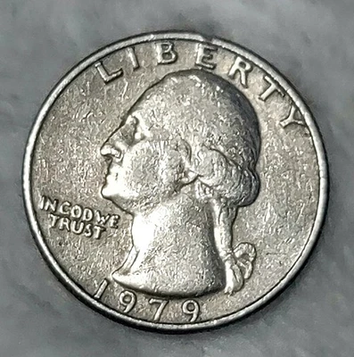 1979 No Mint Mark Washington Quarter 25 Cents  Rare - Image 1 of 3