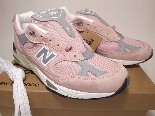 New Balance M991PNK Rosa Grigio Scamosciato Made in England Larghezza D Sneaker Uomo Us7 5
