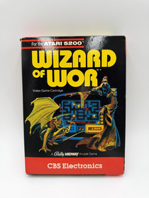 1983 ATARI 5200 WIZARD OF WOR CARTRIDGE W/ORIGINAL BOX