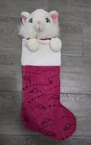 Vintage Disney Marie Aristocats Weihnachtsstrumpf weiß Katze rosa Vintage - Bild 1 von 4