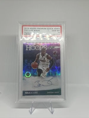 2019-20 Panini NBA Hoops Premium Stock - Hoops Ink Dwyane Wade #HI-DWY (AU)PSA10 - Image 1 of 2