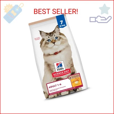Hill's Science Diet 成人 1 - 6,成人 1 - 6 优质营养,干猫粮,无 Cor — 第 1/2 张图片