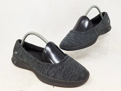 Skechers Womens Size 10 GO STEP Lite Evoke Black Gray Comfort Slip On Shoes - Image 1 of 4