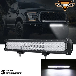 AUXBEAM LED Light Bar 20"inch 126W Spot Flood Combo For Truck SUV ATV Offroad - Picture 1 of 12