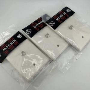 Morris 87511 Midsize Single F Connector Wall Plate, White - (3-Pack) - Picture 1 of 4