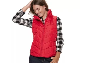 Eddie Bauer EB550 Damen Petite Small, rot 75 % Premiun Gänsedaunen gefütterte Weste - Bild 1 von 9