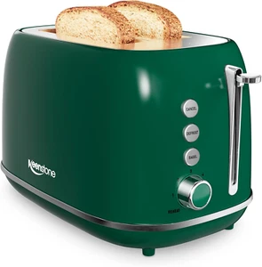 2 Slice Toaster Retro Stainless Steel Toaster with Bagel, Cancel, Defrost Functi - Picture 1 of 12