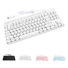87 Keys Wired Gaming Keyboard ABS Punk Round Keycaps USB Keyboard With Light
