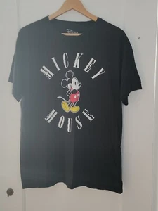 Disney Mickey Mouse Shirt Herren LARGE Schwarz T-Shirt Kurzarm - Bild 1 von 2