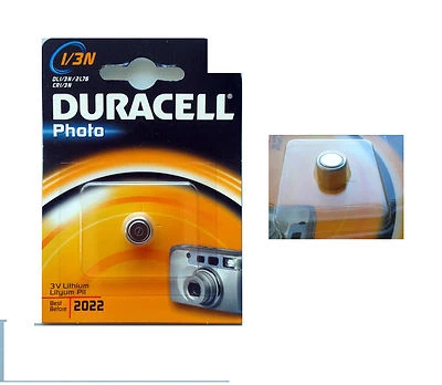 DURALAMP DURACELL 1/3N BATTERIA AL LITIO 3V PILA BOTTONE PHOTO 2022 DLI 3N 2L76 CRI 3N