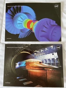 2 NASA Postcards 2008 Scramjet Engine Jet Engine In CFD - Picture 1 of 2