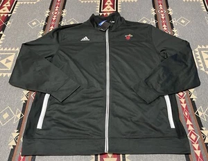 Adidas Climalite NBA Miami Heat Men's Black/White Full-Zip Jacket 2XL NWT T12 - Picture 1 of 9