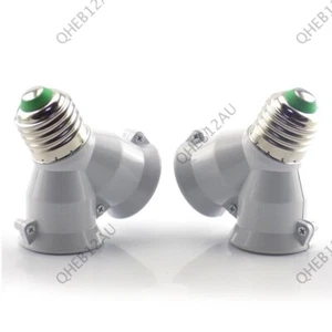 E27 1 to 2 E27 LED Light Bulb Lamp Adapter Converter Split Splitter Socket 19H - Picture 1 of 5