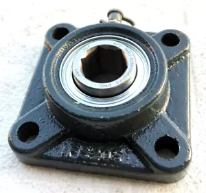 Premium 7/8" Hex Bore Bearing 205KRRB2 + 4-Bolt DUCTILE Iron Flange Assembly - Picture 1 of 9