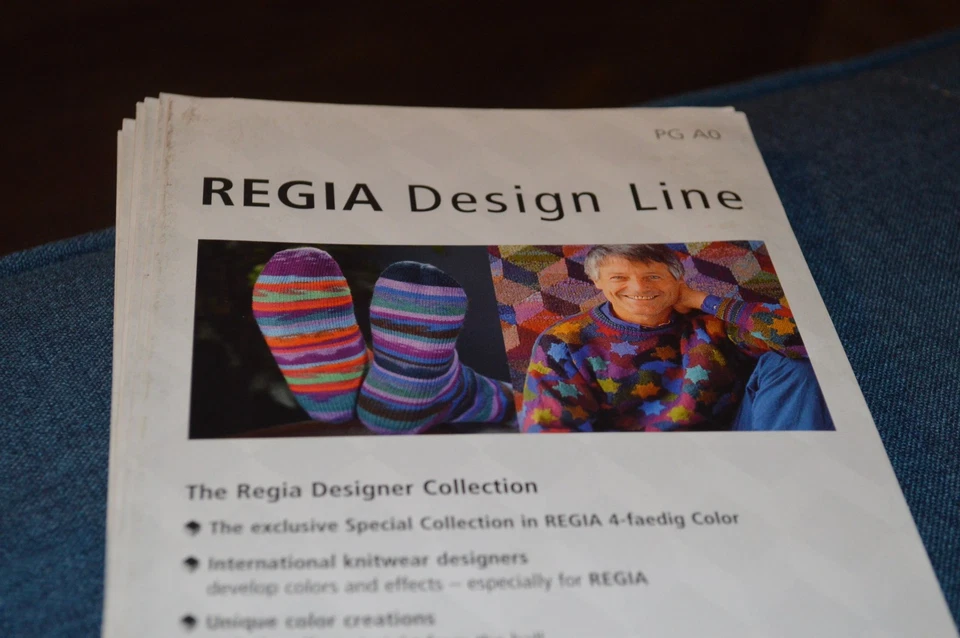 Regia Knitting Pattern PG AO Design Line Kaffee Fassett Socks - Image 1 of 1