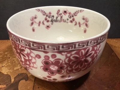 Anthropologie BE FABULOUS Sopa Cereal Arroz Tazón Rosa Granate Rojo - ¡Perfecto! Foto 1 de 4