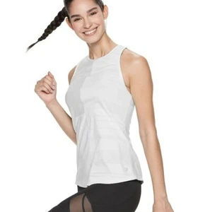 New FILA SPORTS Tank Top Women's Size M White High-Neck Jaguard Racer Back - Picture 1 of 9