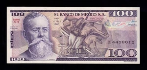 F.C. MEJICO MEXICO , 100 PESOS 1982 , S/C ( UNC ) , P.74c . - Bild 1 von 2