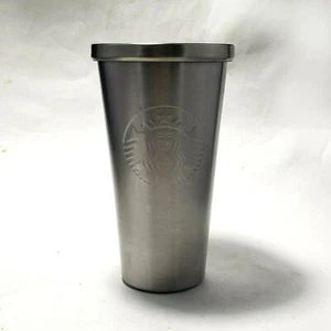 Starbucks kaffeegeprägter Edelstahl kalte Tasse Reisender grün gestreifter Deckel 16 Unzen - Bild 1 von 9
