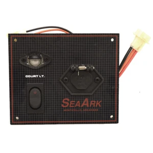 SeaArk Boat Trolling Motor Panel | 6 x 5 Inch Black Red Plastic - Picture 1 of 3