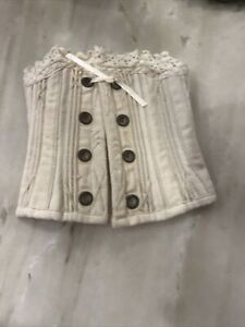 Antique Cotton Corset Boned For Antique French Or German Bisque Doll