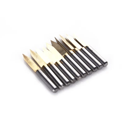 45 Degree 0.2mm Tip Titanium Coated Carbide PCB Engraving Bits CNC Router Tool - Image 1 of 4