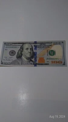 2009 $100 Star Bill Federal Reserve Note Fancy Serial Number JB 22662661* - Image 1 of 4