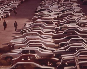 Chicago, Illinois, Parking Lot, 1973, 1970's, Cars, New Reproduction Picture - Picture 1 of 1