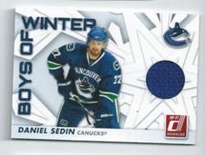 Daniel Sedin 2010-11 Donruss Boys of Winters Threads Jersey Card #30