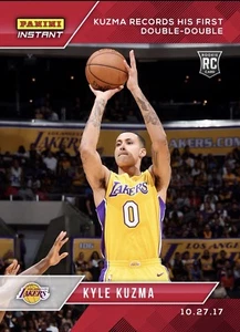 2017 PANINI INSTANT NBA #21 KYLE KUZMA RECORDS HIS FIRST DOUBLE-DOUBLE  - Picture 1 of 2