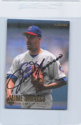 1996 Fleer #324 Jaime Navarro Cubs Signed Auto *K1091 - Image 1 of 2