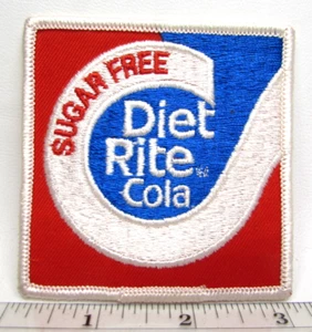 Vintage Diet Rite Cola Sugar Free Jacket Patch Plano TX Soda Pop Advertising - Picture 1 of 3