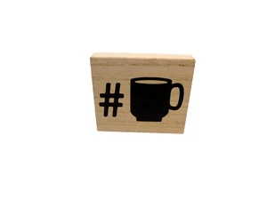 Letrero de madera de café Hashtag # - Imagen 1 de 3