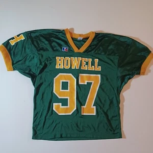 Vtg Russell Athletic Howell High School MI Football Jersey #97 Sz XL Green USA - Picture 1 of 6