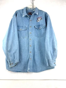 Vintage 90s NASCAR Mark Martin #6 Valvoline Denim Shirt Herren XL Racing - Bild 1 von 10